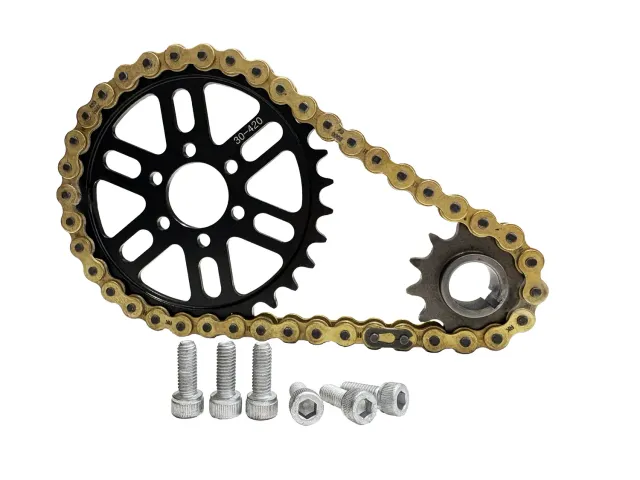 E-Ride Pro SHE8011 kit chaîne 420 SS 2.0 3.0 SR